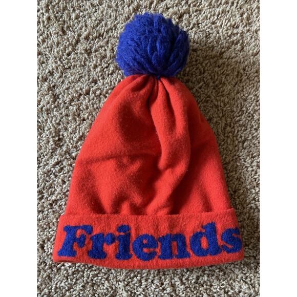 Band of Outsiders Target Nieman Marcus Red FRIENDS Pom Beanie Knit Hat One Size - Picture 1 of 5